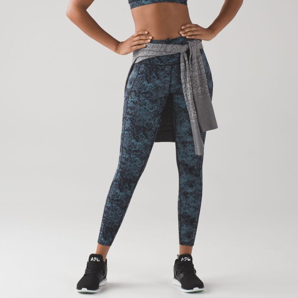 Lululemon Fast Free 7/8 Tight (Fairisle Multi Black)